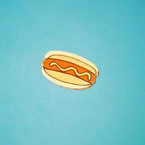 Hot Dog -KickStix 1ct Vegan Leather Sticker