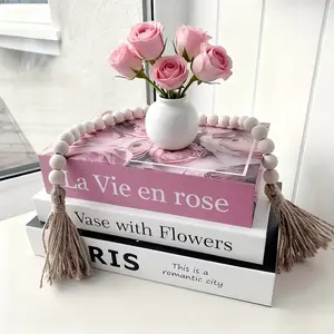 3pcs Luxury Light Luxury Fake Books, Realistic Book Props for Home Office Bedroom Hotel Coffee Shop Photography, Decorative Book Atmosphere Items