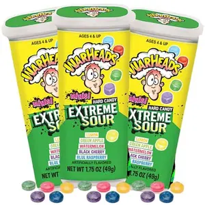 Sweetzo Warheads Minis Extreme Sour Hard Candies, Assorted Fruit Flavors, 1.75 Ounces (Pack of 3)