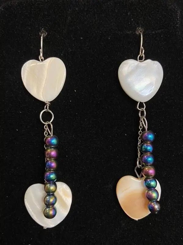 Poetic Jewels heart Hematite Earrings
