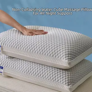 Set of 2 Cooling Ice Tofu Pillows , They Come with an Adjustable Zipper And Are Machine Washable, Providing Year-Round Support for Side, Back polyester