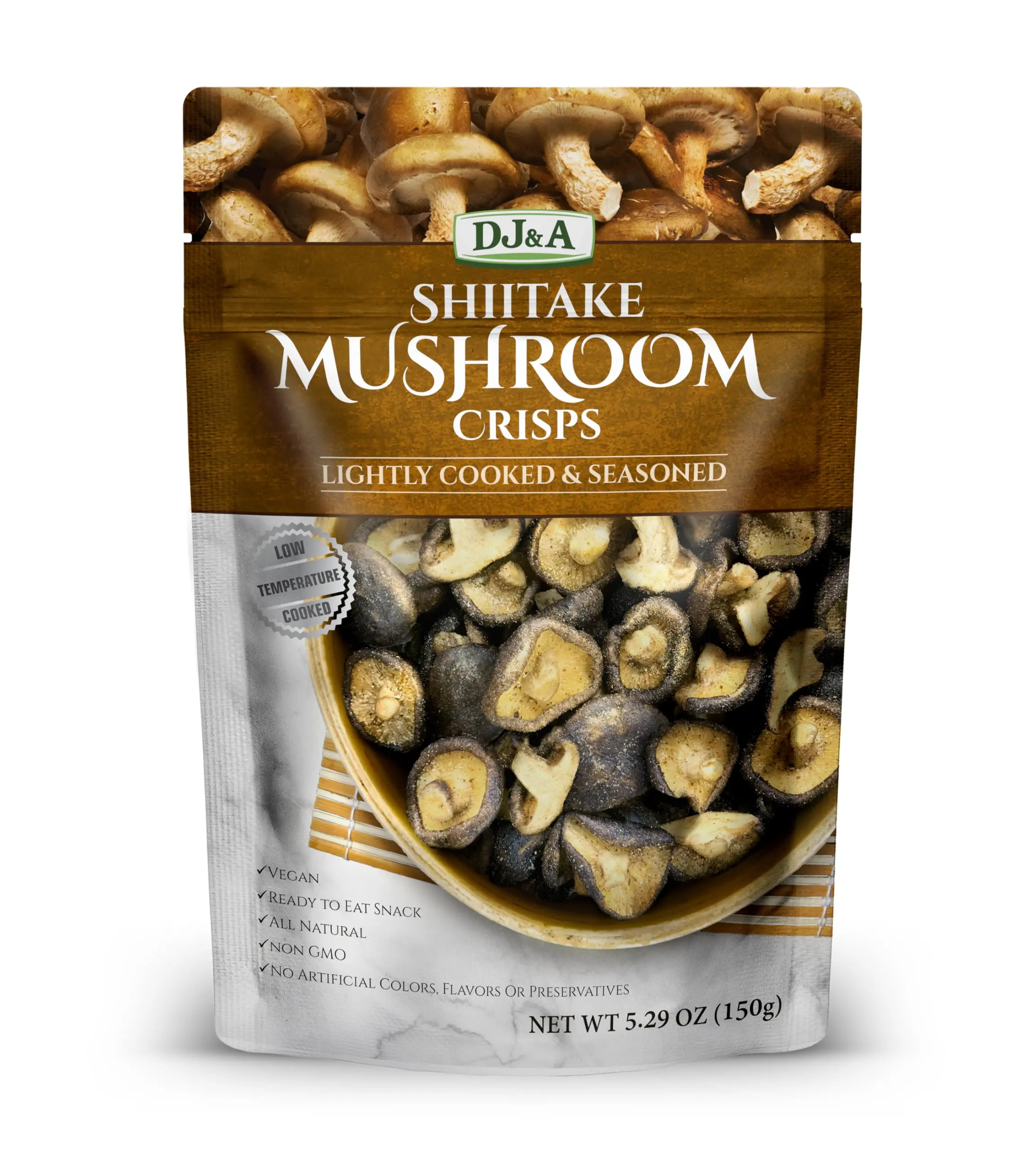 Shiitake Mushroom Crisps - Lightly Cooked and Seasoned 5.29 Ounce Shiitake Mushroom Crisps - Lightly Cooked and Seasoned 5.29 Ounce