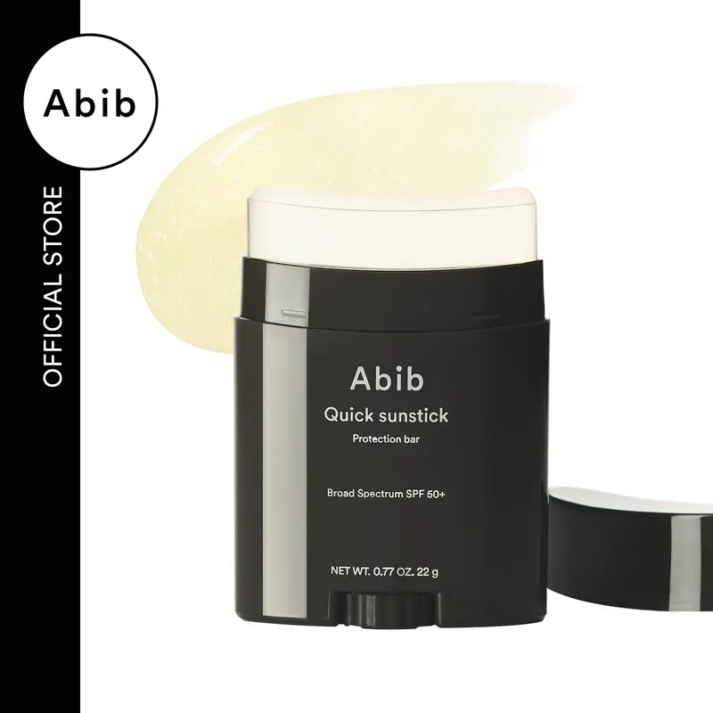 [Abib Official] Abib Quick Sunstick Protection Bar SPF50+, 22g (Single-Duo) - Korean Sunscreen for Face, Lightweight Beauty Product with Bottle, Maltodextrin, Even Tone, Radiance, No White Cast, Over-Makeup Use, Sensitive & Acne-Prone Friendly Skincare