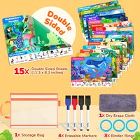 Seek & Find Game Book【Animal Themes  - 15 Sheets】