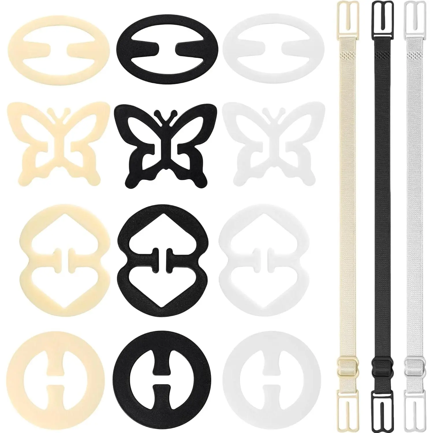 Bra Strap Holders for-Slipping - 15 count Bra  Clips to Make Racerback Accessories to  Straps - Cleavage Control