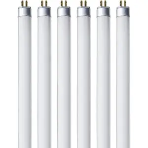F8T5 CW Fluorescent Bulbs 12 Inch - F8 T5 8W Cool White 4100K Fluorescent 12" Under Cabinet Light Bulbs Linear T5 380 Lumens - Under The Counter Small Fluorescent Light Bulb - Pack of 6