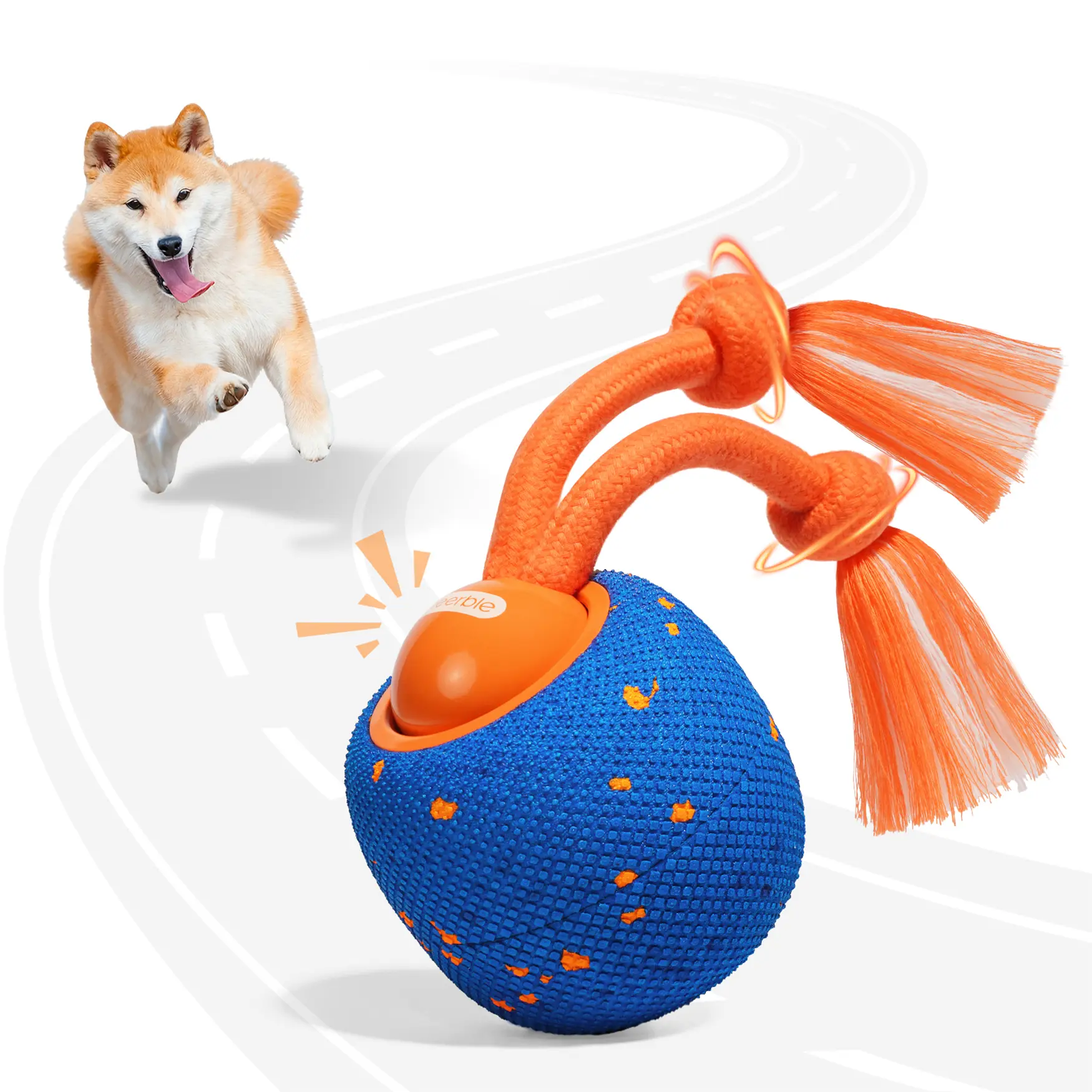 Cheerble Smart Interactive Dog Toy, Wicked Ball Rolly, Automatic Moving, Bouncing, Rotating, E-TPU Material, Active Rolling Interactive Dog Ball for Medium and Large Dogs