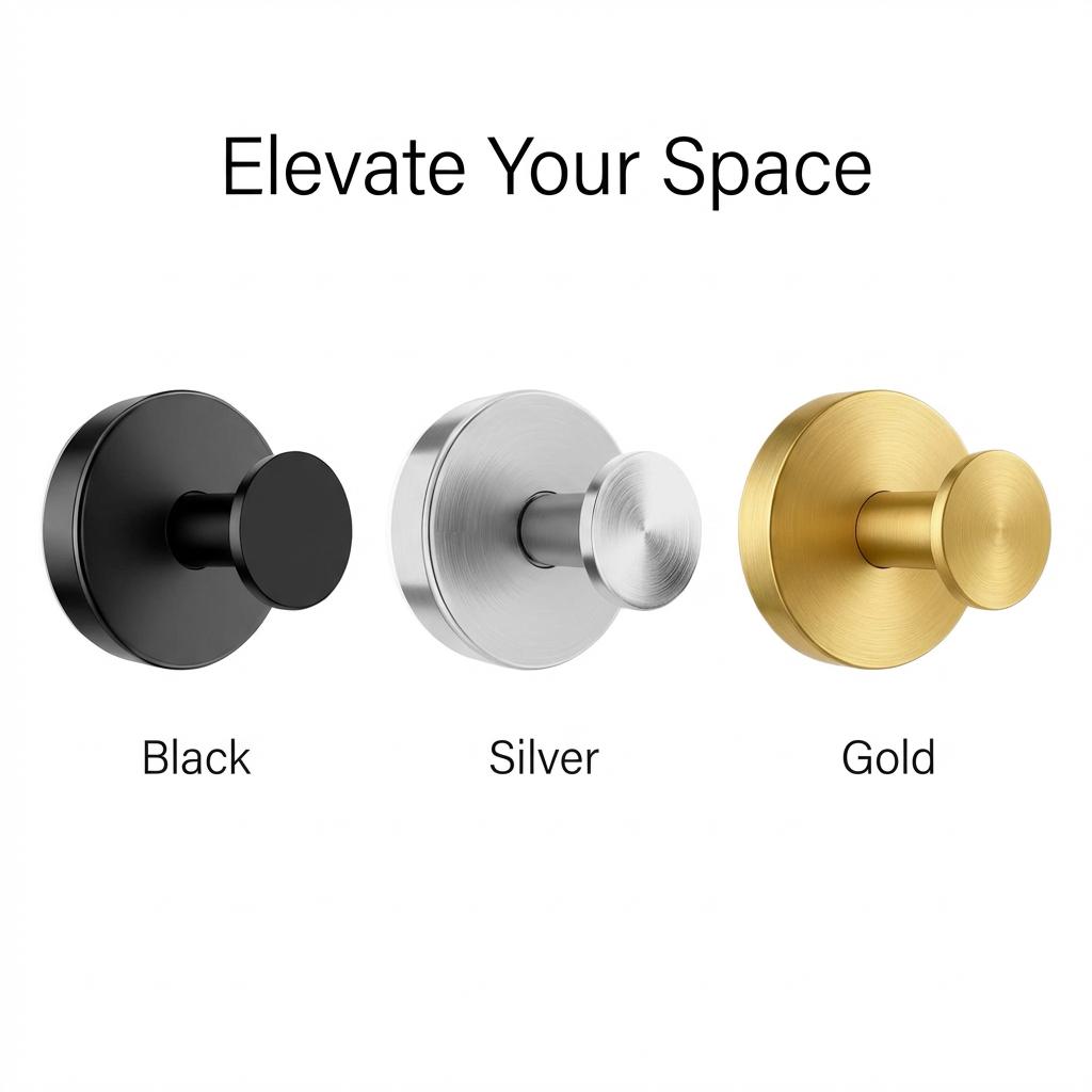 2 Pack Stainless Steel Suction Cup Hooks, Heavy Duty No Drill Waterproof Reusable Hooks for Bathroom Kitchen Towel Robe Loofah hangers