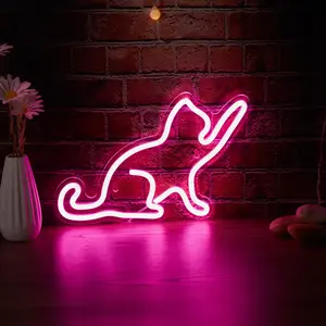 Creative Cat Design Neon Sign, USB Powered LED Neon Light, Decorative Neon Sign For Home Party Wedding, Led Signs
