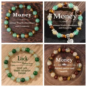 4-Piece Bohemian Beaded Bracelet Set - Citrine & Malachite Style, Elegant Stacking Jewelry, Party Female Couple Gift，Money bracelet, attracting wealth halloween holiday