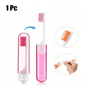 Travel Folding Toothbrush & Toothpaste Set, Toothbrush Holder Case, Organizer for Home, Bathroom, Camping, Outdoor, Business, Students