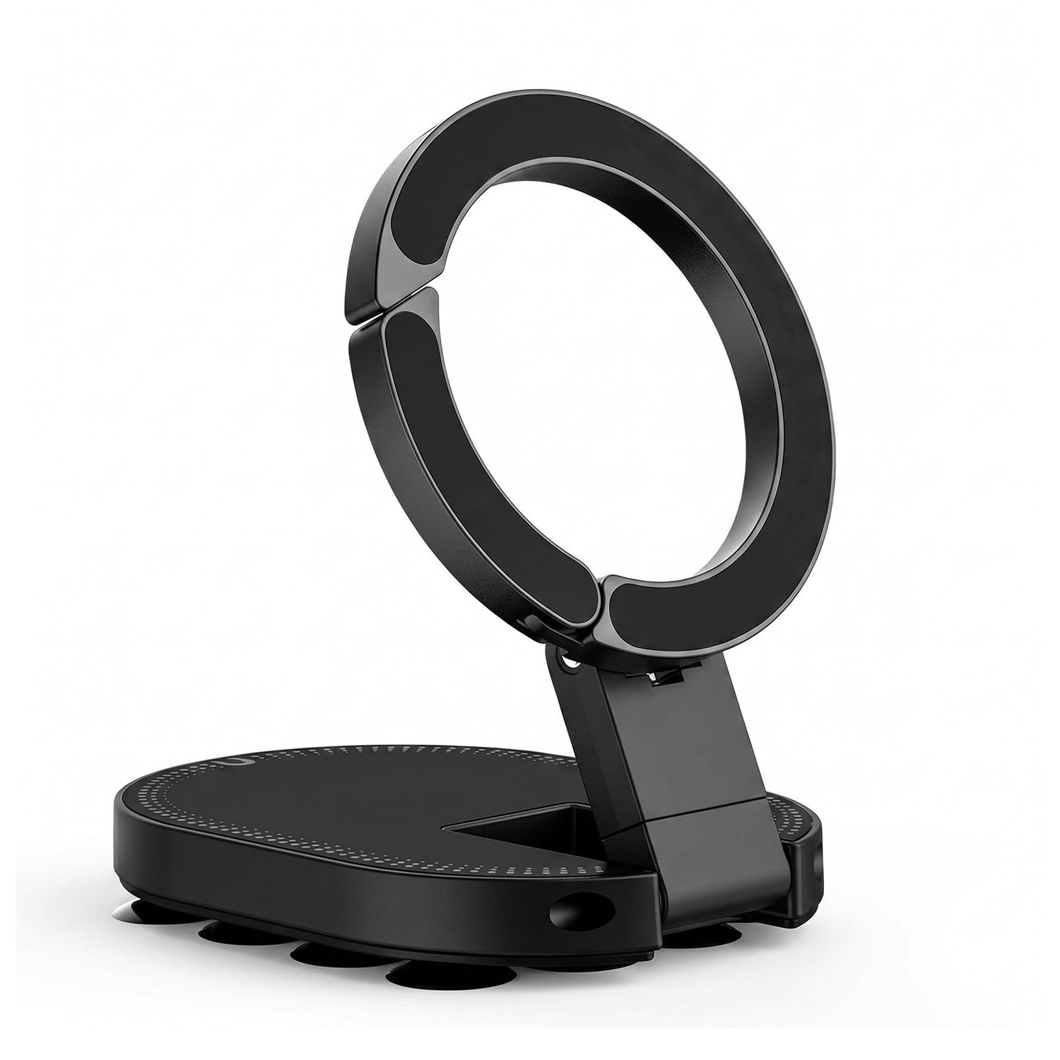 Suction Cup Phone Mount Double-Sided Suction & Magnetic Phone Holder Desktop Stand 360° Rotatable Phone Tripod Mount for iPhone 17 16 15 14 for Car Mirror Glass Gym Kitchen