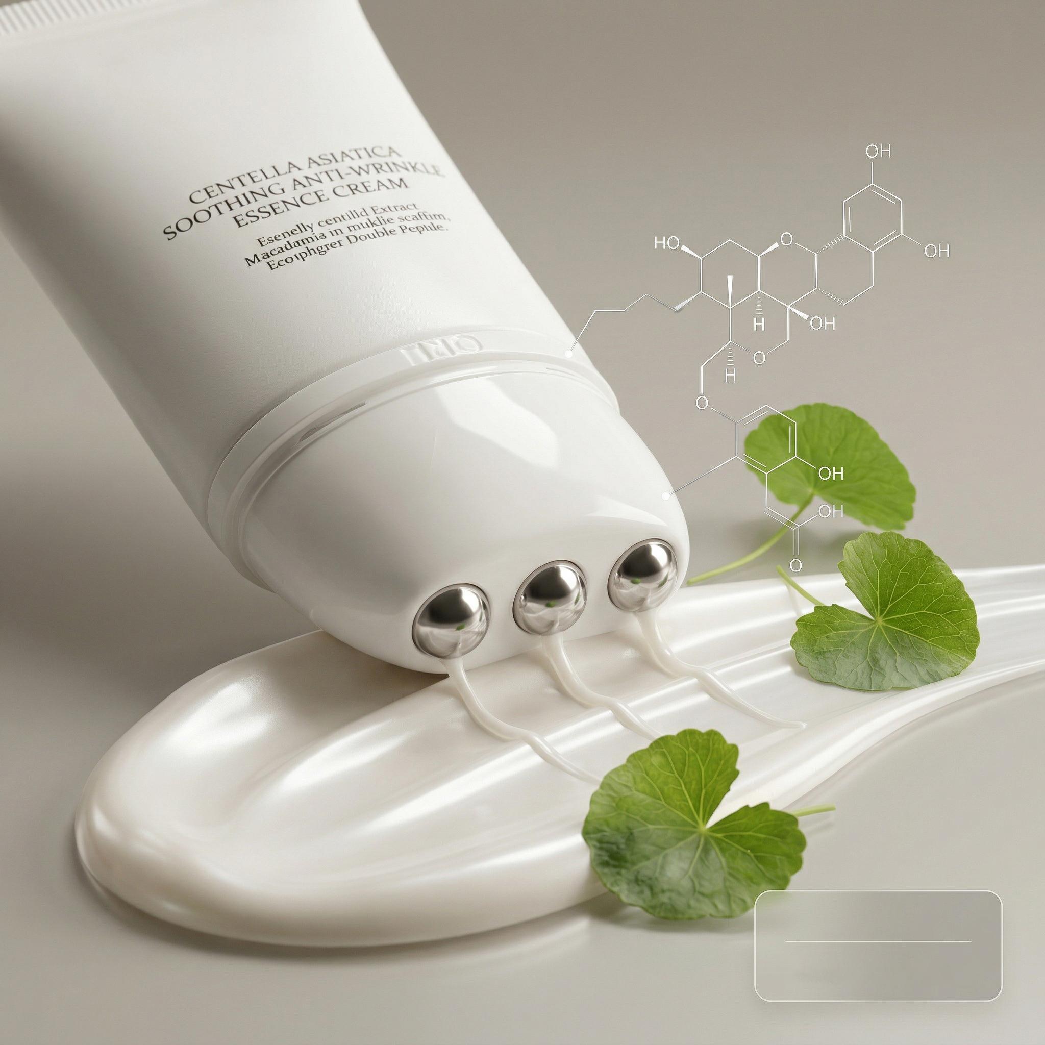 Soothing Neck Cream with 3 Roller Massager, Centella Asiatica & Nourishing Oils, Anti-Wrinkle & Firming Care for Neck Skin, Reduce Dry Lines, Light Texture, Fast Absorbing, Perfect for Everyday Self-Care & On-the-Go Use