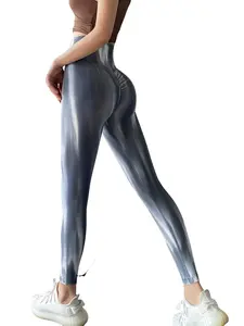New Aurora Sports Yoga Pants Seamless High Waist Fitness Leggings Slimming Hot Peach Hip Trousers Tights