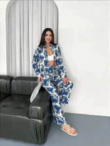 Blue & White Floral Co-ord Set