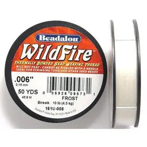 65TN312-50: Wildfire Thread White 50 Yards Spool .006 10lb - Spool
