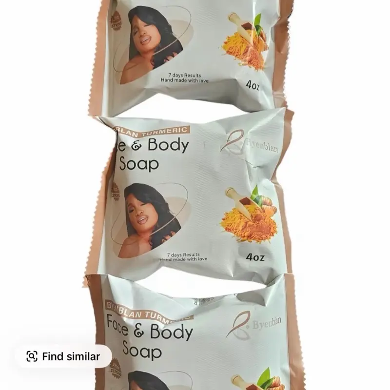3 Pcs Byenblan Turmeric soap 7oz for face and body 7 days  results