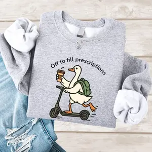 Pharmacy Tech Hoodie/T-shirt/Sweatshirt, Funny Pharmacist Goose Medical Gift For Healthcare Workers Off To Fill Prescriptions