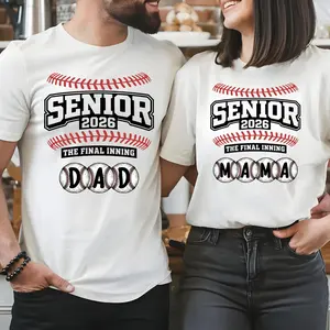 Senior 2026 Baseball Family Shirt, The Final Inning, Mom Dad Grandma Softball Shirt, Senior Night Graduation Tee