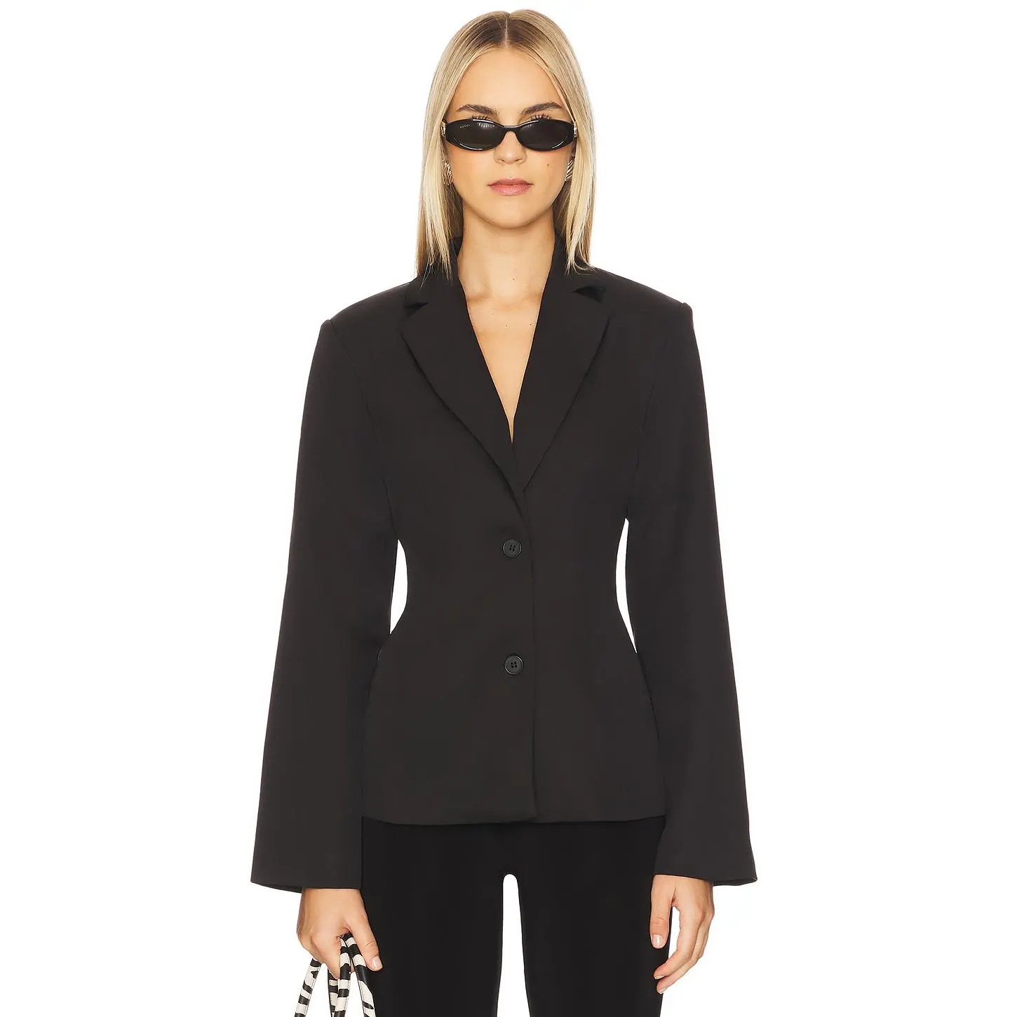 ALL THE WAYS Valerie Open Back Blazer in Black