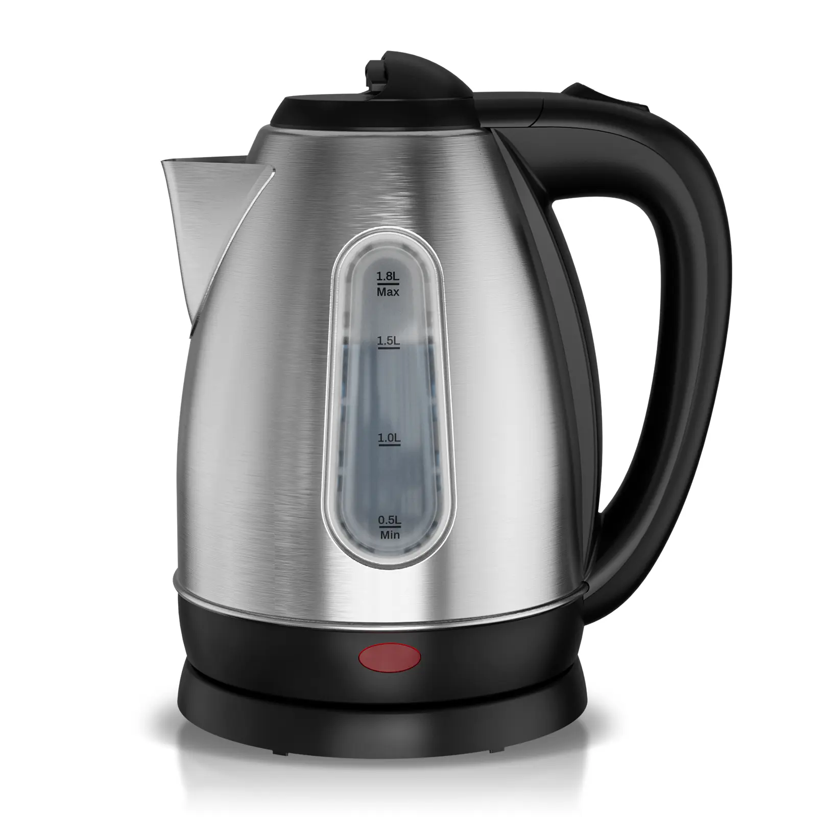 KEINVE Cordless Electric Water Kettle, 1.7L 1500W Cool-Touch Stainless Steel & Plastic Insulated Kitchen Appliance, Automatic Shut Off, Boil-Dry Protection, Silver Family Tea Heater
