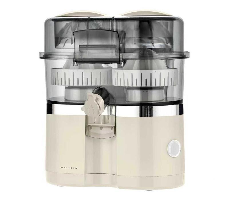 Henning Lee Dual-Head Electric Citrus Juicer with Built-In Slicer