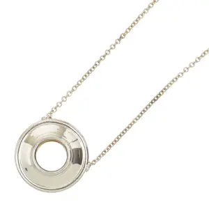 Pre-owned Tiffany & Co. Sterling Silver 925 (Ag925) Small Leather Goods Paloma Picasso Magic Circle Silver Necklace