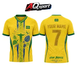 Samba Yellow Football Fan Jersey | Custom Name Tee