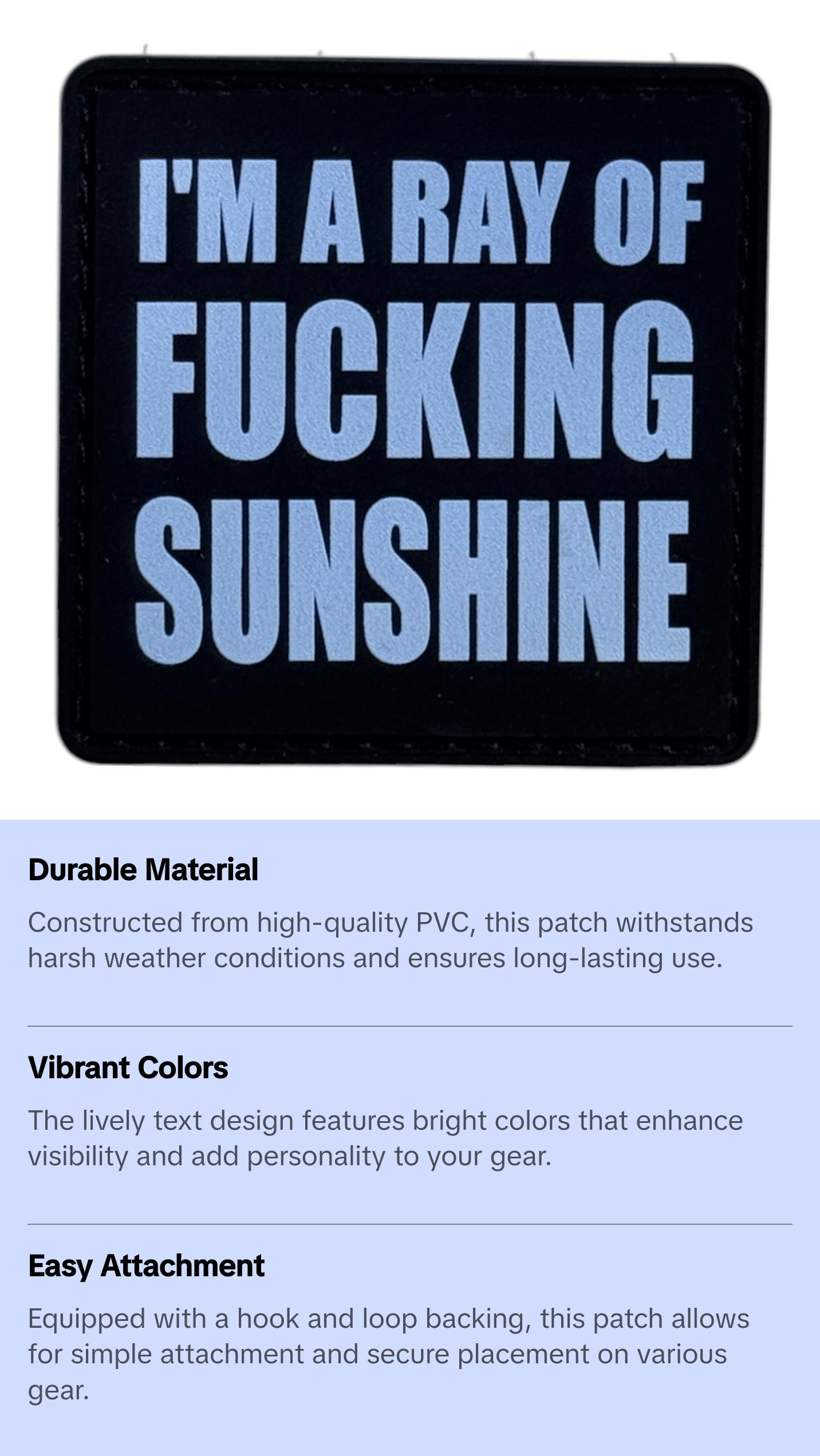 text 028 PVC MORALE PATCH