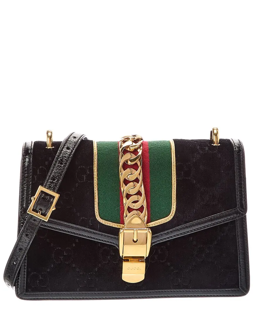 Gucci Black Velvet Shoulder Bag (Authentic Pre-Loved)