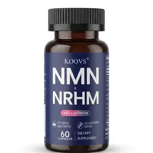 KOOVS NMN-NRHM Complex NAD+ Precursor Healthy Dietary Capsules - 8-in-1 No-Filler Formula, 650mg Pure NMN & 100mg NRHM Per Serving, Astragalus Root Powder, Trans-Resveratrol, PQQ, CoQ10, Reduced Glutathione Supports Cellular Energy & NAD+ Levels