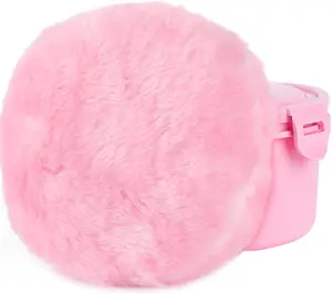 WSYUB Body Powder Puff, Powder Puff for Body Powder, 6 Inch Extra-Large Powder Puffs,Ultra Soft Fluffy Velour Powder Puff, Pink