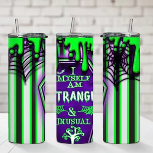 Strange BeetleJuice 20 oz tumbler Glow n the dark