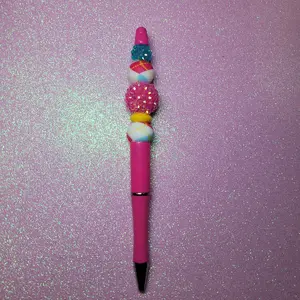 Handmade Beaded Pens with Colorful Unique Beads - Meticulously Crafted Artisanal Writing Tools for Personalized Writing with Acrylic & Silicone Beads