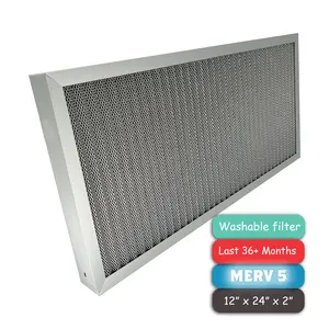 WioAIR Washable Furnace (2" MERV 5) Air Filter, Reusable Central AC Air Filter, Durable Design for Efficient Airflow