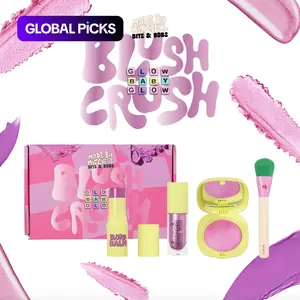 [Made by Mitchell] Bits & Bobs Collection – Glow Baby Glow Blush Bundle | Ultra-Glowy Doll Cheeks, Blush, Highlight & Balm Set, Makeup Bundle Box