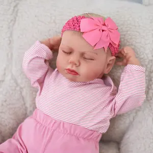 DEARBEI Reborn Baby Doll Girl - 20 Inch Realistic Baby, Real Life Dolls with Cloth Body & Vinyl, Newborn Lifelike Weighted Doll for Ages 3 4 5 6 + Year Old Gift