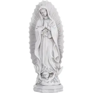 7.5 Inch Resin Virgen de Guadalupe Statue Our Lady of Guadalupe Mexico Figure Statue for Home Altar Decor Blessed Holy Mother Virgin Mary Sculpture Religious Gifts