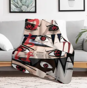 Villagers' Favorite - Soft and Comfortable Flannel Fleece Blanket, Eye Close-Up Pattern Patchwork Blanket, Suitable for Home Use and Camping Nap Blanket