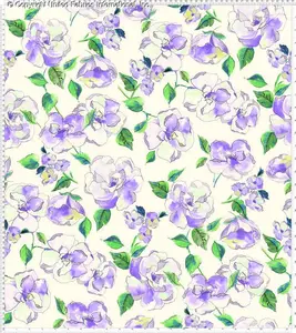 Crepe Techno Printed Ausmas, Knit Floral Fabric by the yard, Stretch Prom Dress Fabric