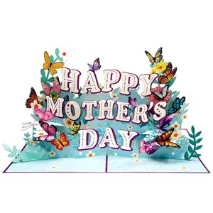 Mother's Day 3D Pop-Up Greeting Card — Creative Butterfly & Floral Design. A Moment Filled with Surprise Upon Opening. The Perfect Gift for Mom — An Exquisite, Premium-Quality Card.