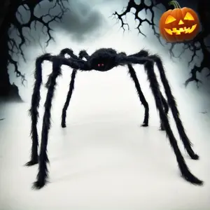 Giant Spider Decoration, 78.74 Inch Halloween Decor for Indoor Outdoor Parties, Yard Haunted House Props, Home Party Supplies & Ornaments