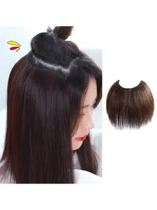 Girl Clip-In Hair Extension, Straight Synthetic Fiber, Medium Length, 4 Clips for Volume, Seamless U-Shape Half Wig