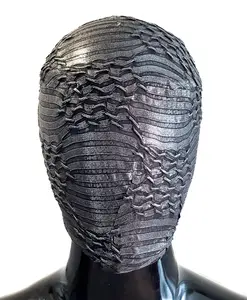 Solid Silver V.3 - Abstract Couture Lace Mask