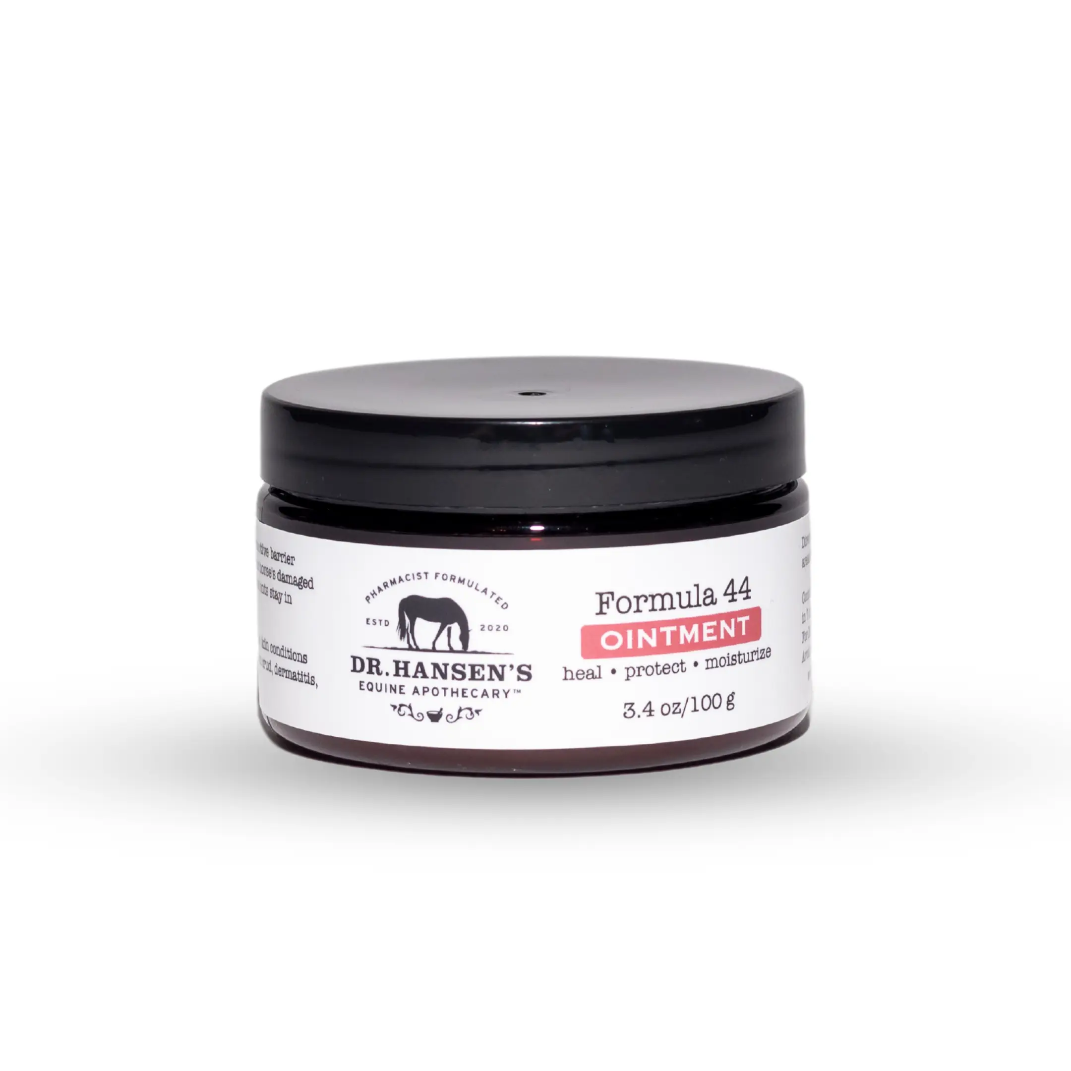 Dr. Hansen's Formula 44 Ointment - 3.4 oz / 100g - Equine Skin Care for Scratches Rain Rot & Dry Flaky Skin - Safe for USEF & FEI Competitions
