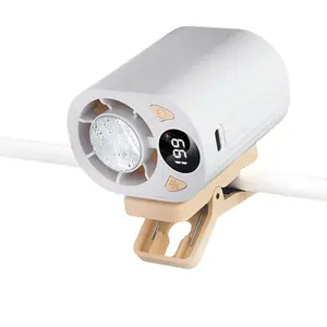 Portable Ice Cooling Clip on Fan with 18,000 RPM High-Speed Turbine Stepless Speed Control Hidden Blade Rechargeable for Umbrella Stroller & Desk