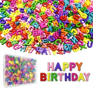 Colorful Alphabet Letter Beads, 300pcs/set Bulk A-Z Resin Pendants, 3D Loose Letter Beads, Plastic Initial Charms for Jewelry Making, Key Chains, Crafts, Beads Charms Accessories
