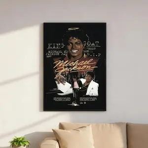 [SALE UP TO 45%] Michael Jackson Poster, King of Pop Wall Art, Vintage Music Print, Retro 80s Decor, Pop Culture Fan Gift, GOAT Musician Room Decor