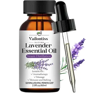 Lavender Essential Oil 60ML, Sleep Aid Relaxing Therapeutic Wellness Aromatherapy Oil, Calming and Soothing, Suitable for Diffusers, Skincare, Massage