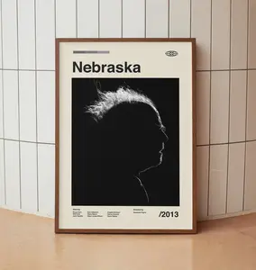 Nebraska Poster Wall Art Decor for Room Aesthetic Home Decoration Modern Trendy Design Gift Idea